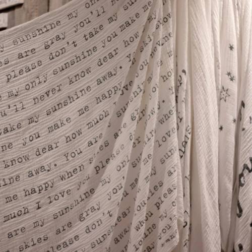 Sugarboo & co. You Are My Sunshine Swaddle Blanket| Gorgeous Nursery Artwork at SugarBabies