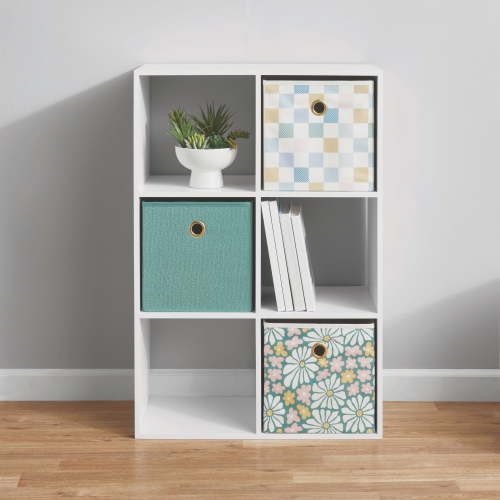 Mainstays 6 Cube Storage Organizer, White