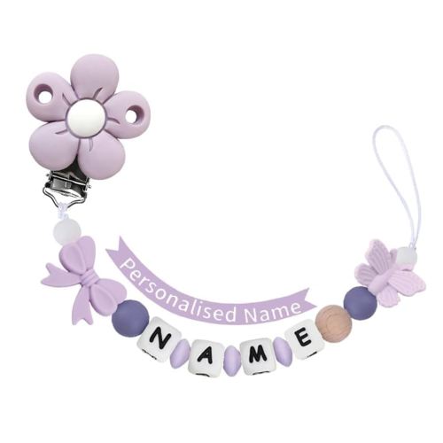 Amazon.com: Personalized Baby Pacifier Clip with Name,Customized Name Silicone String Clip for Boy Girl (Purple) : Baby