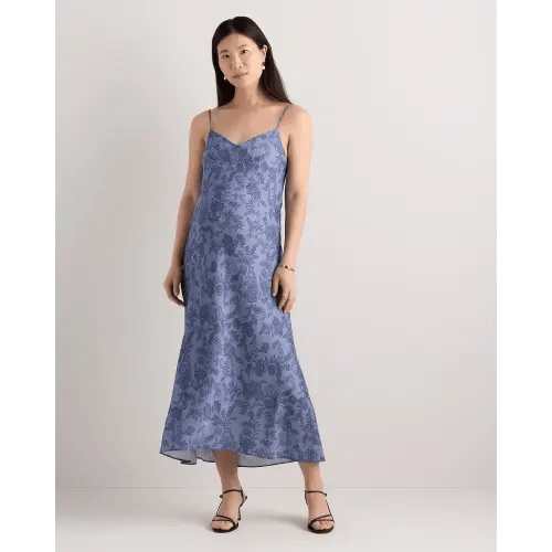 Washable Stretch Silk Maternity Slip Dress