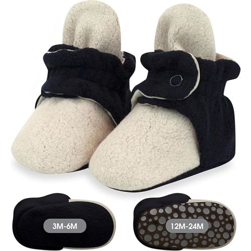 Zutano unisex-baby Cozie Fleece Baby Booties With Grippers