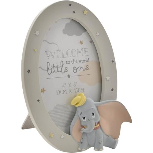 Magical Beginnings Resin Dumbo Photo Frame 4" x 6" - A Gift for a New-Born Baby or Baby Shower Party - Officially Licensed