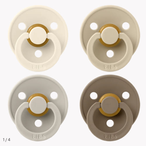 BIBS Colour 4-Pack - Ivory, Sand, Vanilla, Dark Oak Pacifiers – Bibsworld store US