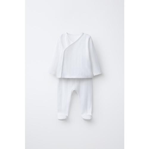 TEXTURED TOP AND LEGGINGS SET - Oyster-white | ZARA United States