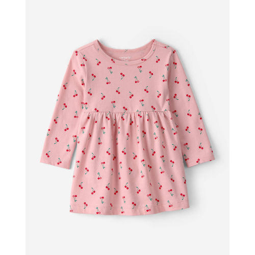 Baby Girl Cherry Long-Sleeve Knit Dress - Pink - Carter's | Carter's