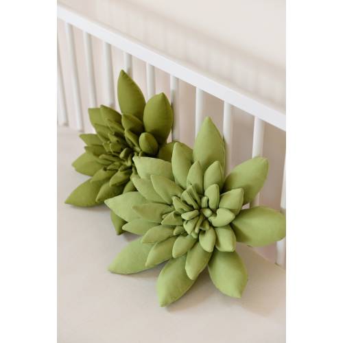 Green Succulent Pillow: Boho Nursery & Home Decor