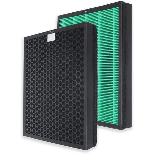 Fette Filter - 400/400S Replacement Filter compatible with Coway AIRMEGA Max2 400 400S 400(G) 400S(G) Max2 Green and Active Carbon Filter Set, AP-2015-FP, 2 Pack