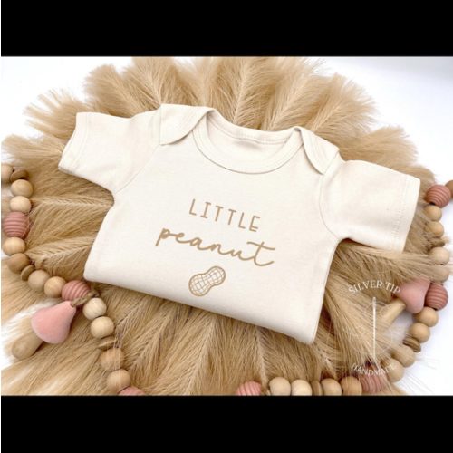 Embroidered Little Peanut Bodysuit With a Peanut, Newborn Baby Gift, Cute Nickname Baby Bodysuit, Baby Shower Gift, Adorable Little Peanut - Etsy