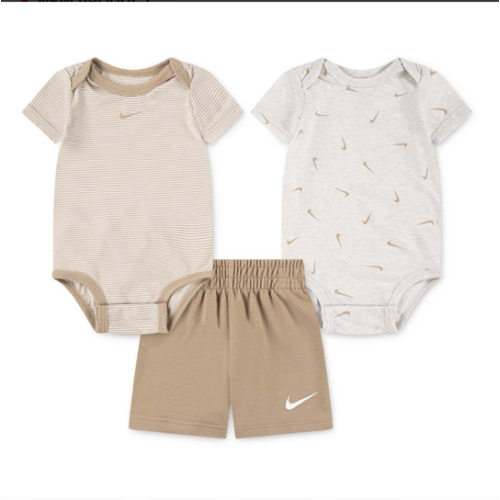 Baby Nike Essentials 3-Piece Swooshfetti Onesie,Shorts Set | SCHEELS.com