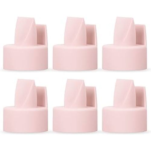 [6-Count] Papablic Duckbill Valves Compatible with Spectra and Medela, Replaceable Duckbill Valves for Spectra S1 S2 valves and Medela Pump in Style, BPA/DEHP Free Pink