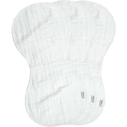 green sprouts Muslin Burp Cloths made from Organic Cotton | 4 absorbent layers protect from sniffles,drips & drools | 100% organic cotton muslin,Super soft & softer with every wash,Machine washable