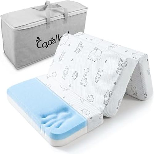 Trifold Pack and Play Mattress, 38"x26" Dual Sided Memory Foam