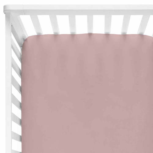 Solid Mauve Bamboo Knit Crib Sheet