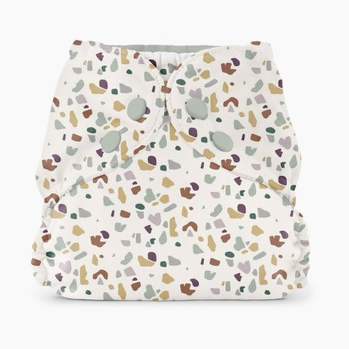 Esembly Recycled Diaper Cover (Outer) + Swim Diaper - Terrazo, Size 2 (18-35 Lbs)