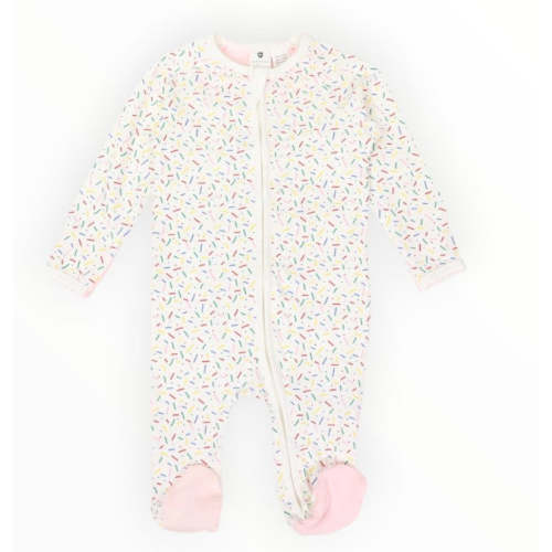 Sprinkles Zip Cotton Romper | Beige | Korango