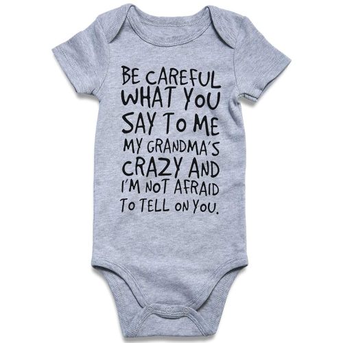 UNICOMIDEA Baby Boys Girls Romper Letter Printed Newborn Outfit Short Sleeve Bodysuits 0-12 Months