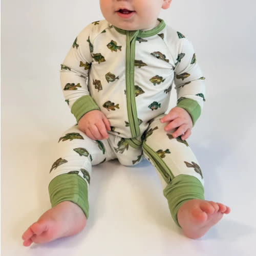 Convertible Zip Pajamas - Lake Fish – Goosies