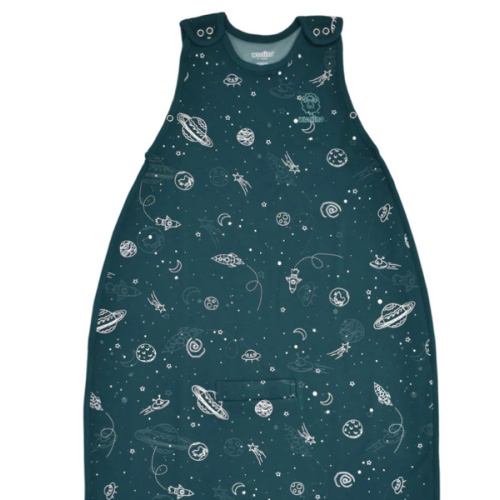 4 Season® Ultimate Baby Sleep Bag, Merino Wool & Organic Cotton, Space - GLOW IN THE DARK