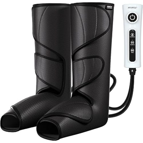 CINCOM Leg Massager for Circulation and Pain Relief, Air Compression Calf Foot Leg Massagers with Handheld Controller, Legs Circulation Machine