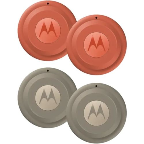 Motorola Moto Tag 2 (Works with Android Find My Device and Find Hub) Bluetooth 6.0 and UWB (4 Pack (2 Green 2 Orange))