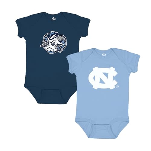 Little King NCAA Bodysuit 2 Pack Short Sleeve-100% Cotton-Infant Sizes 0-3M 6M 12M 18M
