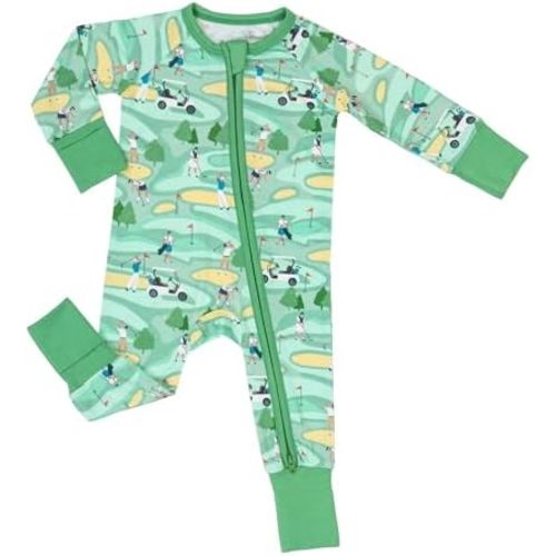 LollyBanks Baby Pajamas, Long Sleeve Baby Romper with 2-Way Zipper, 95% Viscose from Bamboo and 5% Spandex, Infant Sleepers