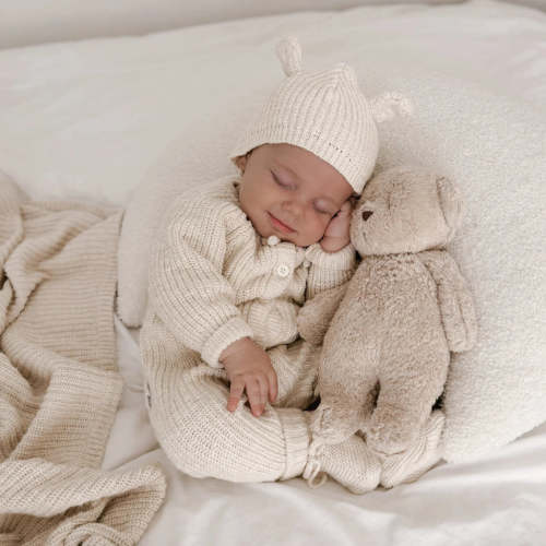 CLASSIC KNIT ROMPER | TEXTURED HONEY