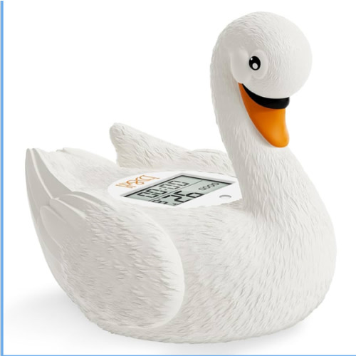 b&h Baby Bath Thermometer, Swan Digital Infant Safe Bath Thermometer - Reliable Temperature Readings - Easy to Read Screen- Shower Timer - Waterproof and Floats in Water, Newborn Must Haves