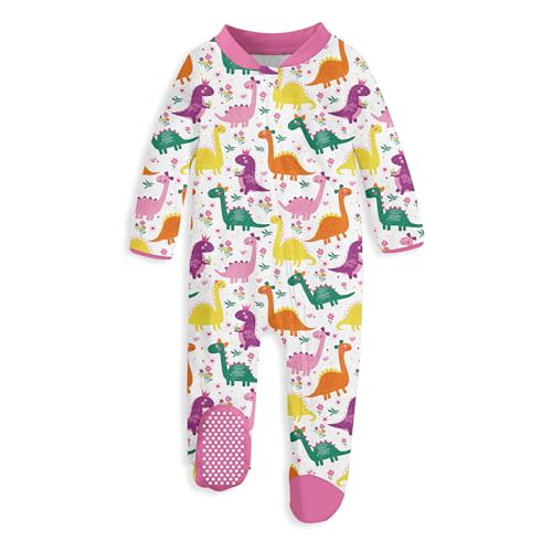 UNIFACO Baby Girls Boys Footed Pajamas One-Piece Sleeper Snug Fit Sleep and Play Zip Front Footie Romper 0-12 Month