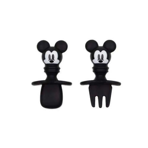 Bumkins Disney Mickey Mouse Silicone Toddler Chewtensils in Black