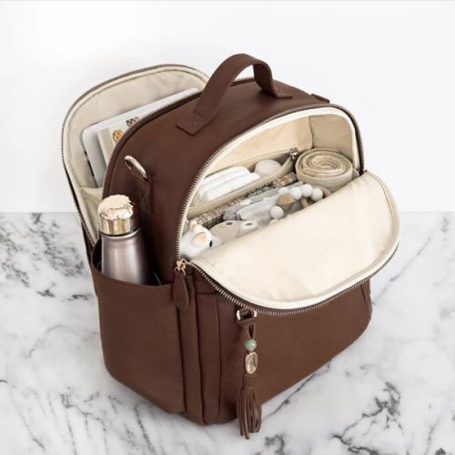 Medium Anna Backpack Diaper Bag (Leather)