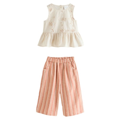 Kids' Peplum Top & Ditsy Stripe Pants Set, 12-18M
- Only 1 left