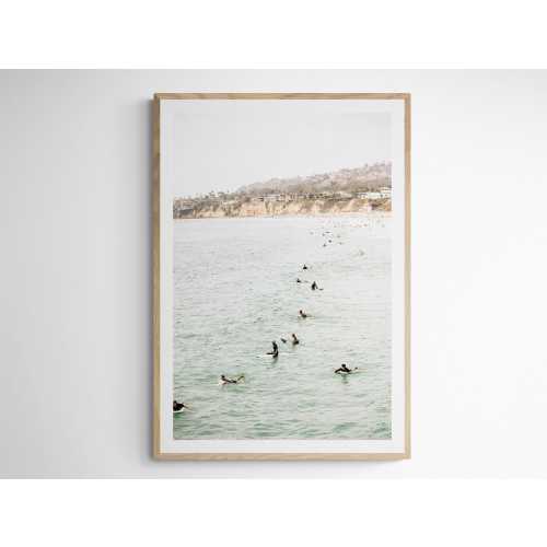 Pacific Beach 2977 Minimalist Pacific Beach Surf Art Tourmaline Beach San Diego Wall Art San Diego Art Surf Poster Surf Art Print Surfing