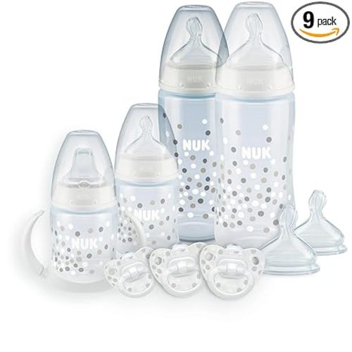NUK Smooth Flow Anti-Colic Bottle Newborn Gift Set, 0+ Months