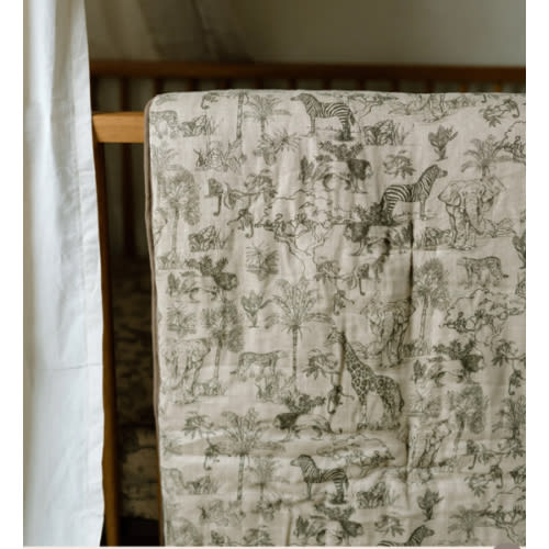 Safari Nursery Muslin Quilt & Sham Set | Nursery Bedding | Oilo™ Studio