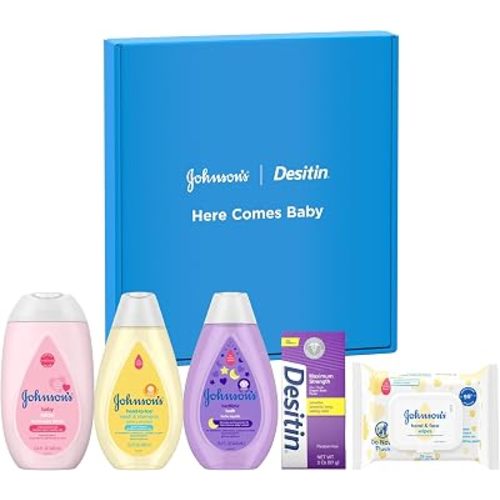 Johnson's Baby Here Comes Baby Gift Set, 5 Items