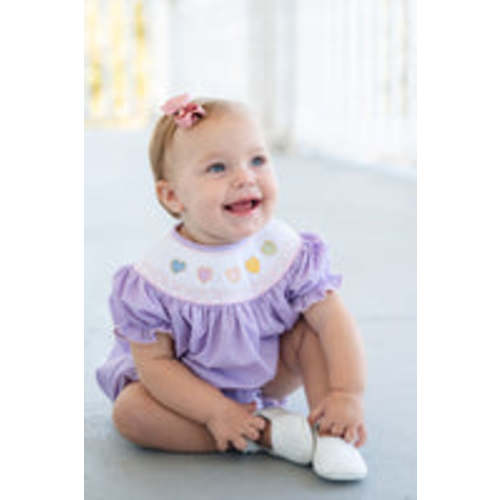 Smocked Rainbow Hearts Bubble I Ruth and Ralph