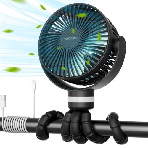 Momcozy 8000mAh Portable Stroller Fan | 27H Ultra-long Battery Life