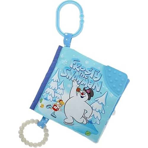 KIDS PREFERRED Warner Brothers Frosty The Snowman Soft Book - Travel Toy with Teether for Newborns and Babies