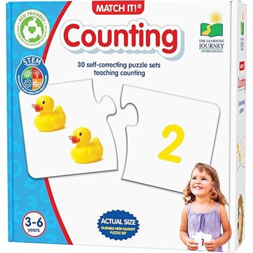 The Learning Journey: Match It! - Counting - 30 Piece Self-Correcting Number & Learn to Count Puzzle - Preschool Learning Toys - Award Winning Toys