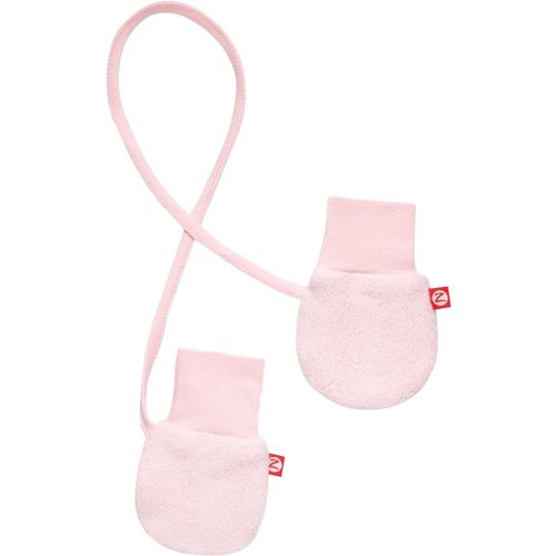 Zutano Baby Fleece Mittens for Infant, Newborn, Outdoor Baby Winter Gloves | Thumbless for easy on/off, Connection string prevents loss, Unisex for 0-6 months, soft elastic cuffs, gray furry