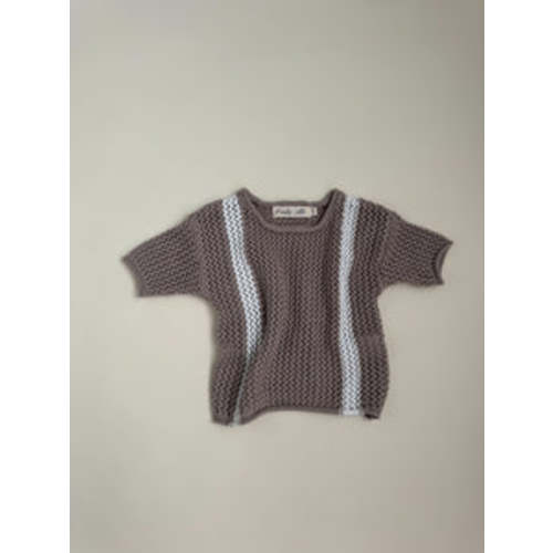 Openwork Knit Shirt - Brown – Purely Little