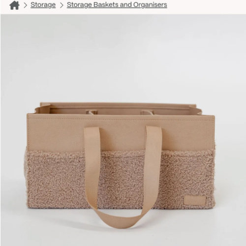Henlee Storage Nappy Caddy - Blush/Nude