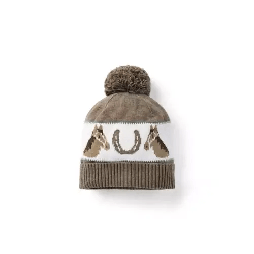 Baby Rodeo Brown Baby Horse Pom Beanie by Janie and Jack