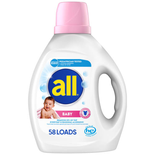 all Baby Liquid Laundry Detergent, Gentle for Baby, 88 Ounce, 58 Loads