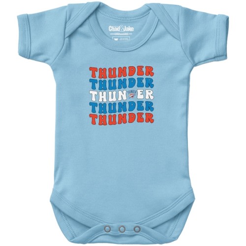 Oklahoma City Thunder Chad & Jake Newborn & Infant Groovy Bodysuit - Light Blue