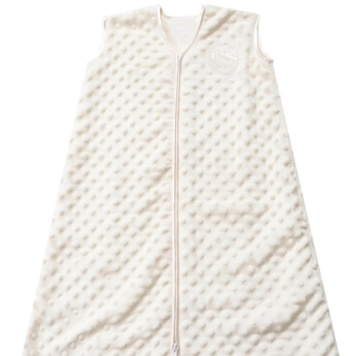 Cream Plushy Dot Velboa Wearable Baby Blanket L | HALO