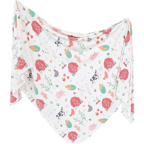 Copper Pearl Baby Swaddle Blanket - Premium Knit Baby Blanket, Large Soft Stretchy Receiving Blankets for Baby Boy and Girl, Swaddles for Newborn, Infant, and Toddler (Farmstead)