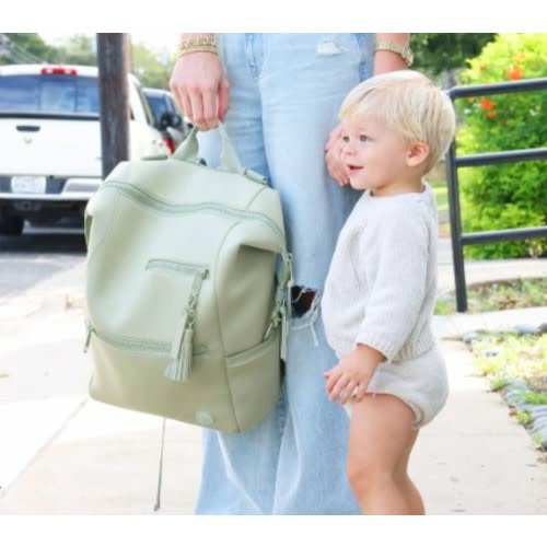 Caden Lane Weslie Diaper Backpack in Matcha