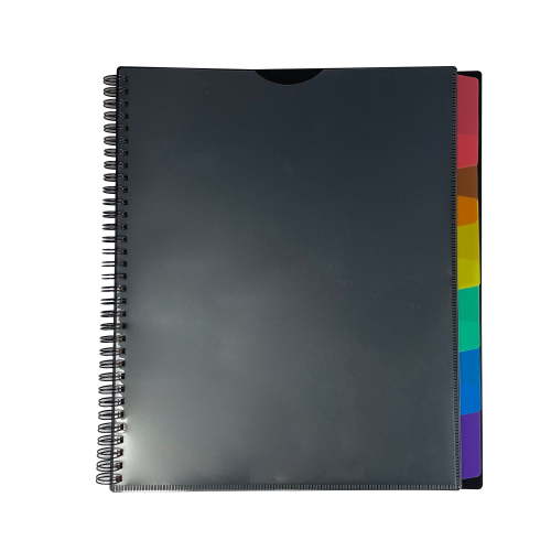 Pen+Gear 12 Pocket Spiral Poly File Organizer, Black File Folder